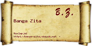 Banga Zita névjegykártya